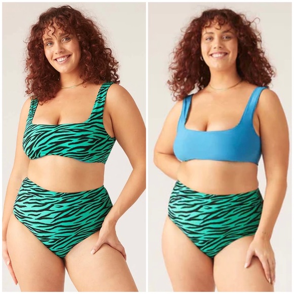 Modibodi Swimwear Reversible Crop Top and Hi-Waist Bikini Brief - Picture 4 of 6